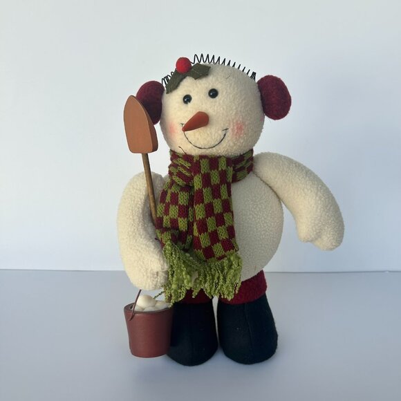 Set of 3 Fabric Christmas Decor, Snowman, Skiing Snowman, Santa - Picture 1 of 16